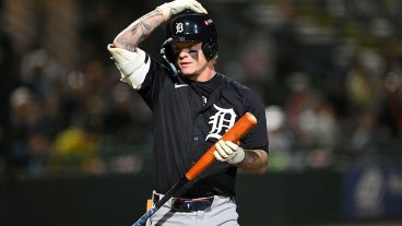 BRADENTON, FLORIDA - MARCH 20, 2026: Max Clark #31 of the Detroit Tigers looks on during the fourth inning of a spring training Spring Breakout game against the Pittsburgh Pirates at LECOM Park on March 20, 2026 in Bradenton, Florida. (Photo by Nick Cammett/Diamond Images via Getty Images)