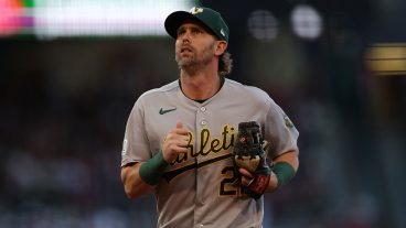 ANAHEIM, CA - JUNE 27: Jeff McNeil #22 of the Athletics looks on during the game against the Los Angeles Angels at Angel Stadium of Anaheim on June 27, 2026 in Anaheim, California. (Photo by Rob Leiter/MLB Photos via Getty Images)
