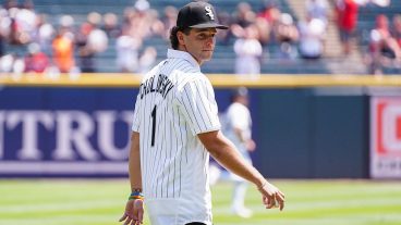 CHICAGO, IL - JULY 12: Roch Cholowsky throws out the ceremonial first pitch prior to the game between the Athletics and the Chicago White Sox at Rate Field on Sunday, July 12, 2026 in Chicago, Illinois. (Photo by Kyle Sheridan/MLB Photos via Getty Images)