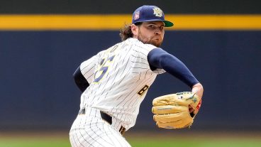 MILWAUKEE, WISCONSIN - JULY 24: Shane Drohan #55 of the Milwaukee Brewers throws a pitch in the first inning against the Colorado Rockies at American Family Field on July 24, 2026 in Milwaukee, Wisconsin. (Photo by John Fisher/Getty Images)