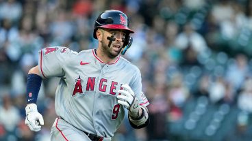 SAN FRANCISCO, CA - JULY 24: Zach Neto #9 of the Los Angeles Angels triples in the first inning during the game between the Los Angeles Angels and the San Francisco Giants at Oracle Park on Friday, July 24, 2026 in San Francisco, California. (Photo by Bryan Kennedy/MLB Photos via Getty Images)
