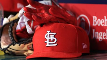 ATLANTA, GA - JUNE 30: A general view of a St. louis Cardinals baseball cap in the dugout during the MLB game between the St. Louis Cardinals and the Atlanta Braves on June 30, 2026 at TRUIST Park in Atlanta, GA. Photo by Jeff Robinson/Icon Sportswire via Getty Images)