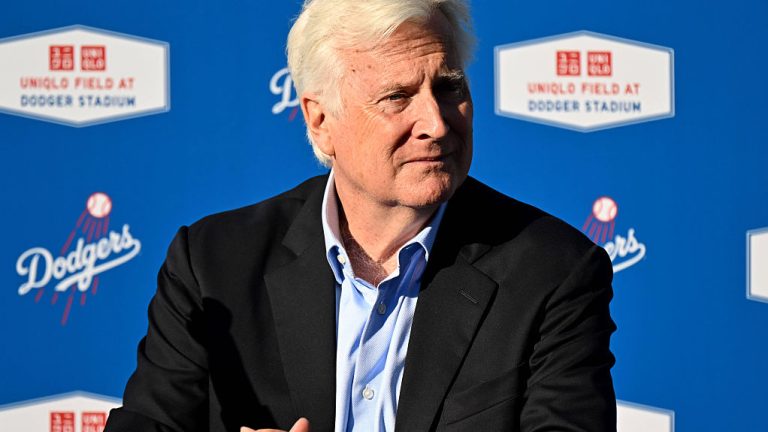 Los Angeles, CA - March 25: Los Angeles Dodgers chairman Mark Walter during a press conference announcing a new partnership between the Los Angeles Dodgers and UNIQLO at Dodger Stadium in Los Angeles on Wednesday, March 25, 2026. (Photo by Keith Birmingham/MediaNews Group/Pasadena Star-News via Getty Images)