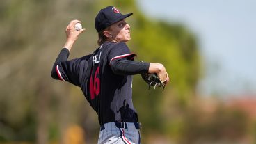 FORT MYERS, FL- MARCH 06: Dasan Hill #16 of the Minnesota Twins pitches during a minor league workout on March 6, 2026 at Hammond Stadium in Fort Myers, Florida. (Photo by Brace Hemmelgarn/Minnesota Twins/Getty Images)