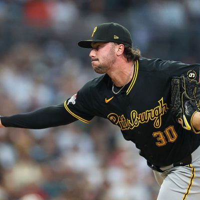 SAN DIEGO, CALIFORNIA - AUGUST 25: Paul Skenes #30 of the Pittsburgh Pirates pitches during the second inning of a game against the San Diego Padres at Petco Park on August 25, 2026 in San Diego, California. (Photo by Sean M. Haffey/Getty Images)