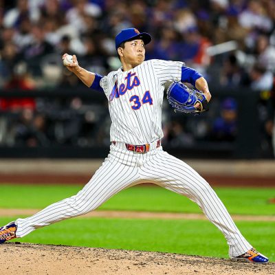 NEW YORK, NY - SEPTEMBER 14: Kodai Senga #34 of the New York Mets pitches during the game between the Baltimore Orioles and the New York Mets at Citi Field on Monday, September 14, 2026 in New York, New York. (Photo by Phebe Grosser/MLB Photos via Getty Images)