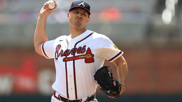 ATLANTA, GA - AUGUST 30: Atlanta Braves pitcher Tyler Mahle (54) delivers a pitch during the MLB game between the Colorado Rockies and the Atlanta Braves on August 30, 2026 at TRUIST Park in Atlanta GA. (Photo by Jeff Robinson/Icon Sportswire via Getty Images)